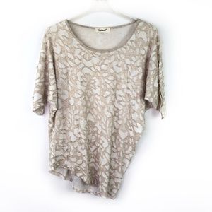 Testament Tattered Draped Asymmetrical T-shirt Top